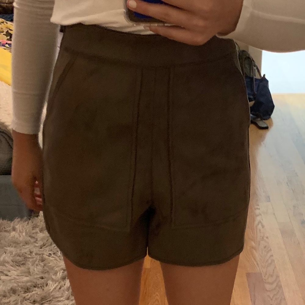 Suede Zara shorts